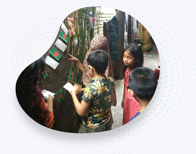 Kids in Mohakhali Decorated their Neighborhood with Lamia