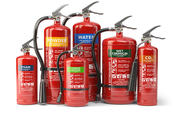 Different Tytes of Fire Extinguishers